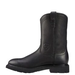 Ariat Boots: Men's Black 10002422 Sierra Pull On Soft Toe Work Boots 10 Ariat Boots: Men's Black 10002422 Sierra Pull On Soft Toe Work Boots -Overlook Boots shop 10002422 side