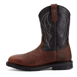 Ariat Boots: Men's Black Waterproof 10012932 Safety Toe EH Rigtek Boots 10 Ariat Boots: Men's Black Waterproof 10012932 Safety Toe EH Rigtek Boots -Overlook Boots shop 10012932 side