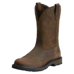 Ariat Boots 10014238 Men's Groundbreaker 10" Pull On Work Boots 11 Ariat Boots 10014238 Men's Groundbreaker 10" Pull On Work Boots -Overlook Boots shop 10014238 3 4 front