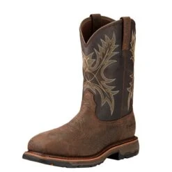 Ariat Boots: Men's 10017420 Composite Waterproof Square Toe Pull On WorkHog Boots -Overlook Boots shop 10017420