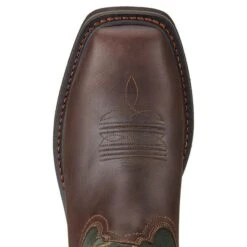 Ariat Boots: Men's 10017434 Brown Green Sierra Wide 10" Steel Toe Slip Resistant Pull On Work Boots