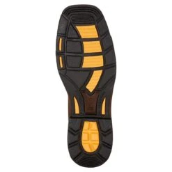 Ariat Boots: Men's 10017436 Brown WorkHog Wide H20 11" Waterproof Pull On Work Boots -Overlook Boots shop 10017436 sole