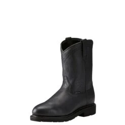 Ariat Boots: Men's Black 10021473 Sierra Pull On Steel Toe Work Boots 11 Ariat Boots: Men's Black 10021473 Sierra Pull On Steel Toe Work Boots -Overlook Boots shop 10021473 3 4 front