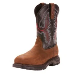 Ariat Boots: Men's 10024968 Brown WorkHog XT Carbon Toe 11" Waterproof Pull On Work Boots 11 Ariat Boots: Men's 10024968 Brown WorkHog XT Carbon Toe 11" Waterproof Pull On Work Boots -Overlook Boots shop 10024968 front