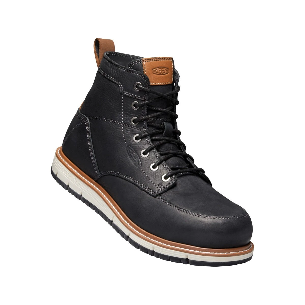 Keen Utility Boots: Men's 1020053 Black Caramel Cafe Aluminum Toe 6" San Jose EH Work Boot 3 Keen Utility Boots: Men's 1020053 Black Caramel Cafe Aluminum Toe 6" San Jose EH Work Boot