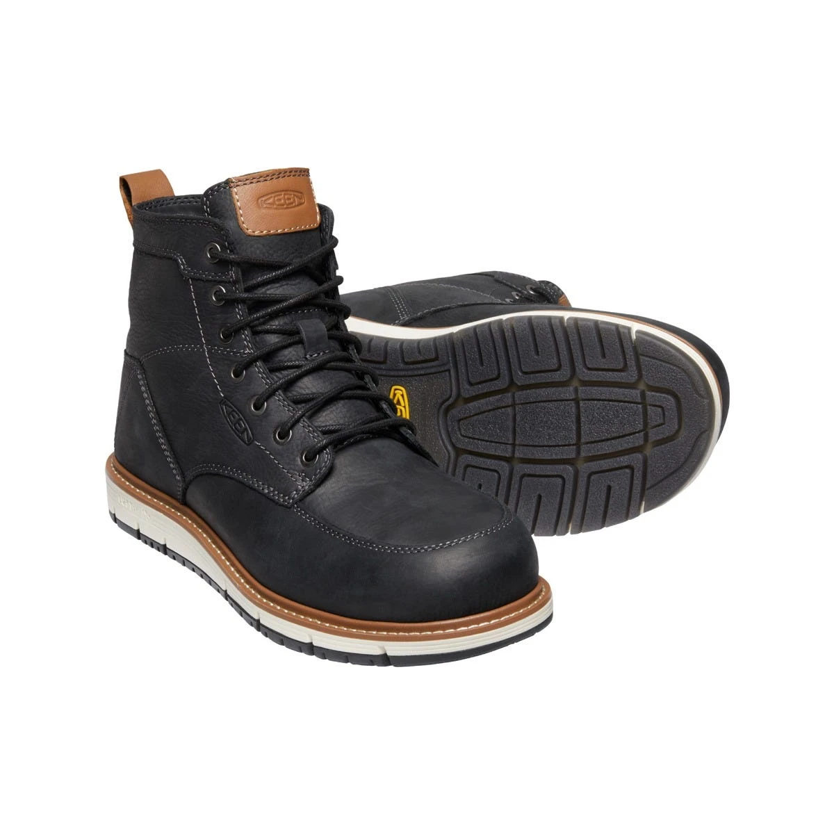 Keen Utility Boots: Men's 1020053 Black Caramel Cafe Aluminum Toe 6" San Jose EH Work Boot 4 Keen Utility Boots: Men's 1020053 Black Caramel Cafe Aluminum Toe 6" San Jose EH Work Boot - Image 2