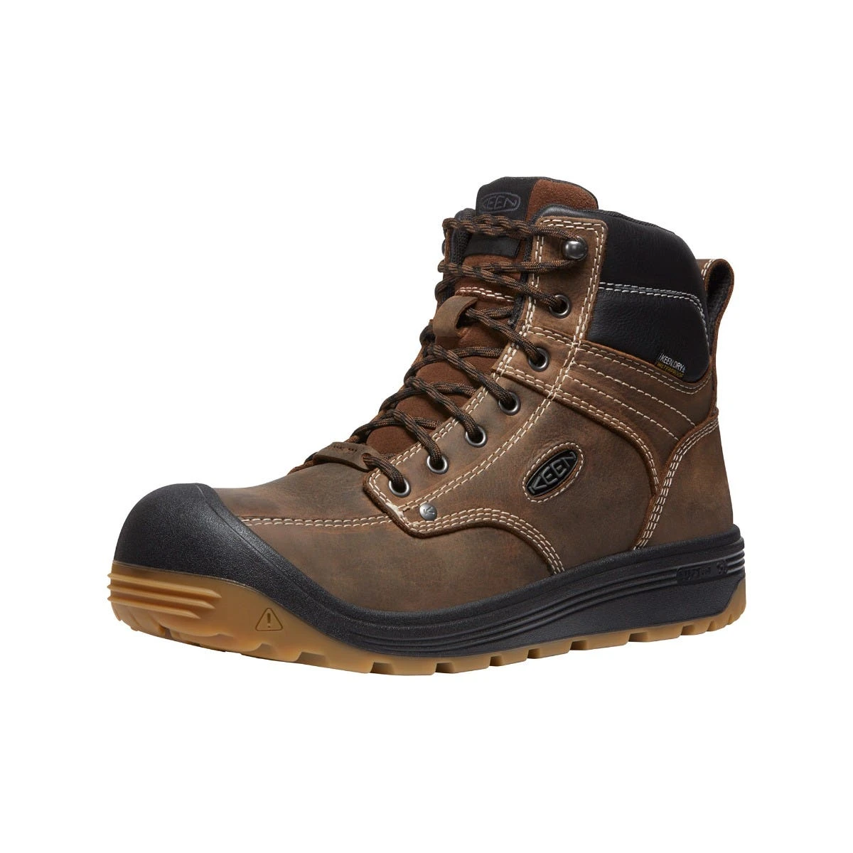 Keen Utility Boots: Men's 1027100 Dark Earth Gum Carbon Fiber Toe Fort Wayne 6" Waterproof EH Work Boot 4 Keen Utility Boots: Men's 1027100 Dark Earth Gum Carbon Fiber Toe Fort Wayne 6" Waterproof EH Work Boot - Image 2