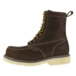Iron Age Boots: Men's IA5082 BRN Brown 8" Wedge Work Boot, Comp Toe -Overlook Boots shop 3