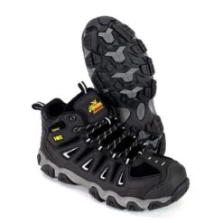 Thorogood Boots: Men's 804-6490 Black Crosstrex I-Met Steel Toe Hiker Work Boot 9 Thorogood Boots: Men's 804-6490 Black Crosstrex I-Met Steel Toe Hiker Work Boot -Overlook Boots shop 6490 3edit