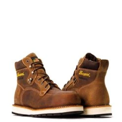 Thorogood Boots: Men's 804 4146 Crazy Horse Composite Toe 6" Iron River Series Wedge Work Boot -Overlook Boots shop 804 4145 3edit 1