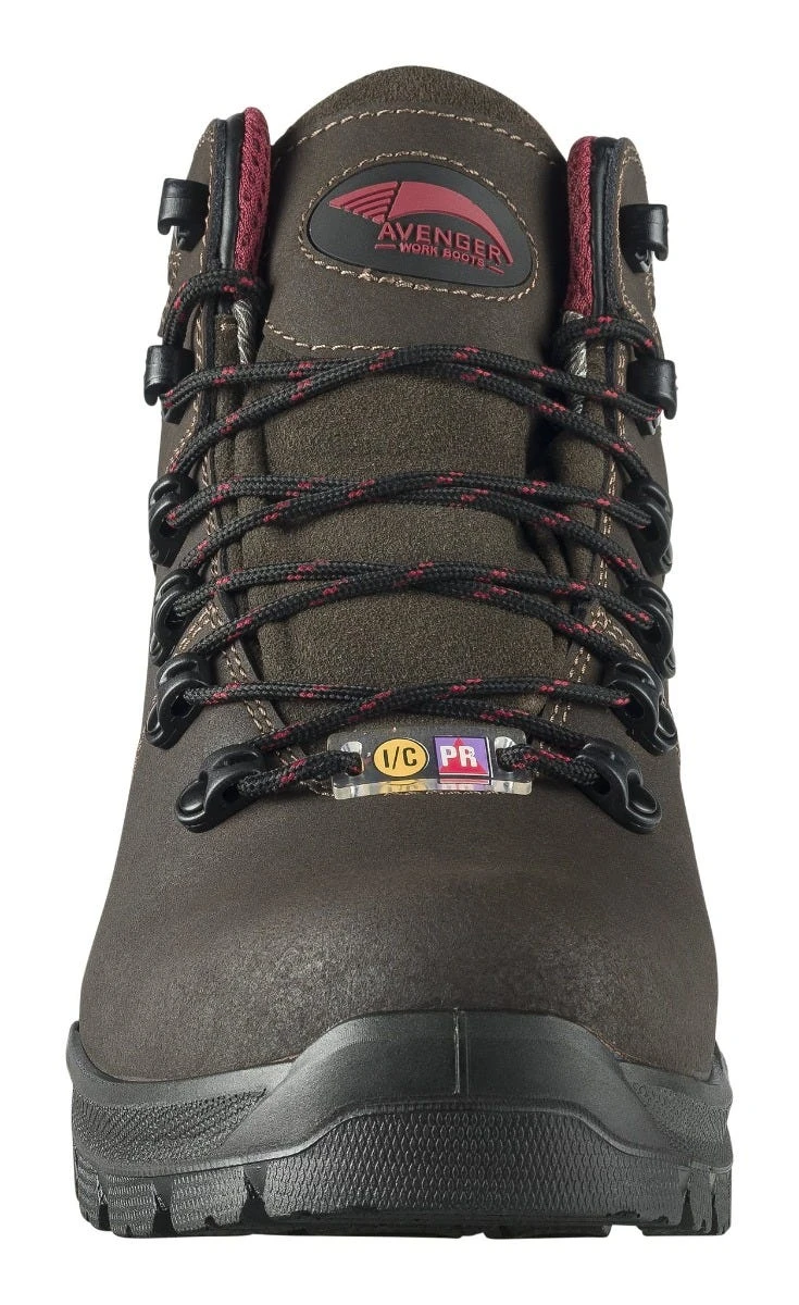 Avenger Boots: Men's A7402 Brown Foundation 6" Carbon Toe Waterproof Work Boot 6 Avenger Boots: Men's A7402 Brown Foundation 6" Carbon Toe Waterproof Work Boot - Image 4