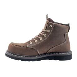 Avenger Boots: Men's A7607 Brown Soft Toe 6" Waterproof EH Moc Wedge Work Boot -Overlook Boots shop a7607 4