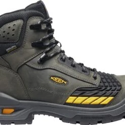 Keen Utility Boots: Men's 1025697 Magnet Black Troy 6" Carbon-Fiber Toe Waterproof Work Boot