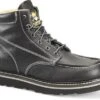 Carolina Boots: Men's CA7007 Black Flatiron 6" Moc Wedge Toe Work Boot 1 Carolina Boots: Men's CA7007 Black Flatiron 6" Moc Wedge Toe Work Boot -Overlook Boots shop ca7007