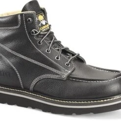 Carolina Boots: Men's CA7007 Black Flatiron 6" Moc Wedge Toe Work Boot