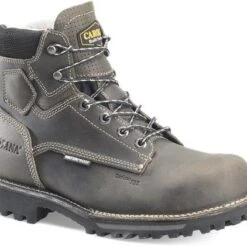 Carolina Boots: Men's CA7532 Grey 6” PitStop Waterproof Comp Toe Work Boots