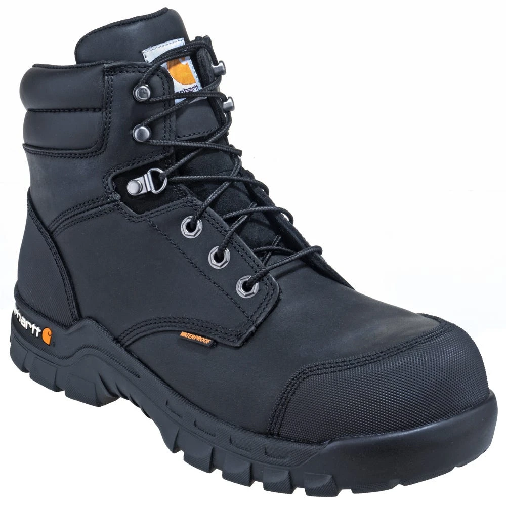 Carhartt Boots: Men's CMF6371 Black 6-Inch Waterproof Composite Toe Rugged Flex EH Boots 5 Carhartt Boots: Men's CMF6371 Black 6-Inch Waterproof Composite Toe Rugged Flex EH Boots - Image 3