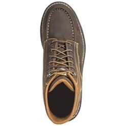 Carhartt Boots: Men's CMW6095 Brown 6-Inch Waterproof General Toe Wedge Boots -Overlook Boots shop carhartt cmw6095 t 01