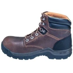 Carhartt Boots: Men's Brown CMF6066 Slip Resistant Leather Work Flex EH Boots -Overlook Boots shop carhartt footwear cmf6366 i 01 1