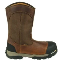 Carhartt Boots: Men's CME1355 Brown Composite Toe Waterproof Pull On Boots -Overlook Boots shop carhartt cme1355 o 001 1