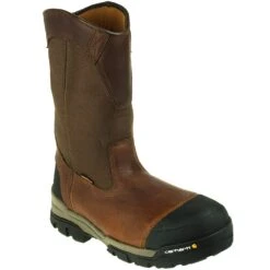Carhartt Boots: Men's CME1355 Brown Composite Toe Waterproof Pull On Boots -Overlook Boots shop carhartt cme1355 p 001 1