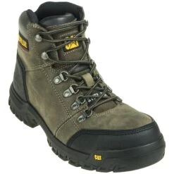 Caterpillar Boots: Men's Outline Grey 90802 EH Steel Toe Boots
