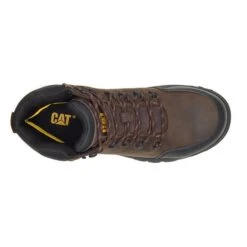 Caterpillar Boots: Men's P90977 Brown Resorption Composite Toe Waterproof Work Boot -Overlook Boots shop catm p90977 081519 s19 top