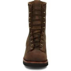 Chippewa Boots: Men's Waterproof Brown 73100 Logger Work Boots -Overlook Boots shop chp 008 73100edit