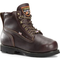 Carolina Boots: Men's CA517 Brown Steel Toe INT 2.0 Domestic Broad Toe Winged D3O Internal MetGuard Work Boot