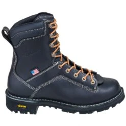Danner Boots: Men's 17309 Black EH USA-Made Waterproof 8 Inch Quarry Work Boots -Overlook Boots shop danner 17309 o 01