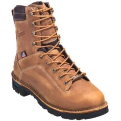 Danner Boots: Men's 17319 Brown Waterproof USA-Made EH Insulated Quarry Boots -Overlook Boots shop danner 17319 p 01
