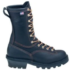 Danner Boots: Men's 18102 Black USA-Made Flashpoint Fire-Resistant Boots -Overlook Boots shop danner 18102 o 01