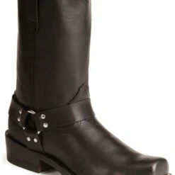 Durango Boots: Men's DB510 Black Harness Snoot Toe Slip Resistant Motorcycle Boot