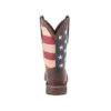 Durango Boots: Men's DB5554 Brown Rebel 12 Inch American Flag Pull On Square Toe Boot