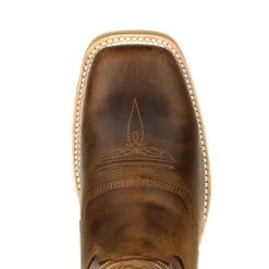 Durango Boots: Men's DDB0297 Brown Maverick Pro Steel Toe Waterproof Pull On Square Toe Work Boot -Overlook Boots shop ddb0297 birdseye