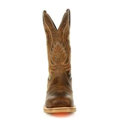 Durango Boots: Men's DDB0297 Brown Maverick Pro Steel Toe Waterproof Pull On Square Toe Work Boot -Overlook Boots shop ddb0297 front