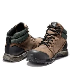 Timberland Pro Boots: Men's A1ZRC Brown Green Reaxion Composite Toe Waterproof Hiker -Overlook Boots shop detail tb0a1zrc 214 a 5