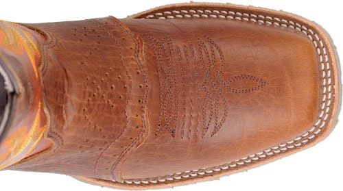 Double H Boots: Men's DH4400 Brown 12" Mickey ICE Roper Domestic Wide Square Toe Cowboy Boot 8 Double H Boots: Men's DH4400 Brown 12" Mickey ICE Roper Domestic Wide Square Toe Cowboy Boot - Image 6