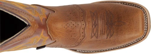 Double H Boots: Men's DH5400 Brown Square Steel Toe ICE Roper 13" Pull On Cowboy Boot 8 Double H Boots: Men's DH5400 Brown Square Steel Toe ICE Roper 13" Pull On Cowboy Boot - Image 6