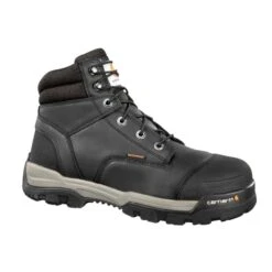 Carhartt Boots: Men's CME6351 Black 6-Inch Waterproof Insite Composite Toe EH Work Boots
