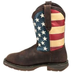 Durango Boots: Men's Steel Toe DB020 American Flag Rebel Cowboy Boots -Overlook Boots shop durango 020 i 01