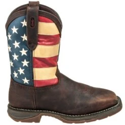 Durango Boots: Men's Steel Toe DB020 American Flag Rebel Cowboy Boots -Overlook Boots shop durango 020 o 01