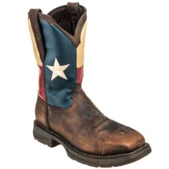 Durango Boots: Men's Steel Toe DB021 EH Texas Flag Cowboy Boots -Overlook Boots shop durango db 021 p 01