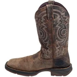 Durango Boots: Men's Brown Rebel DB4343 Steel Toe EH Cowboy Work Boots -Overlook Boots shop durango db4343 i 01