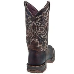 Durango Boots: Men's Brown Rebel DB4443 Leather Square Toe Cowboy Boots -Overlook Boots shop durango db4443 b 01