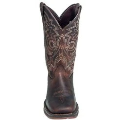 Durango Boots: Men's Brown Rebel DB4443 Leather Square Toe Cowboy Boots -Overlook Boots shop durango db4443 f 01