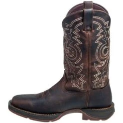 Durango Boots: Men's Brown Rebel DB4443 Leather Square Toe Cowboy Boots -Overlook Boots shop durango db4443 i 01