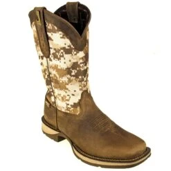 Durango Boots: Men's Desert Camo DDB0166 Rebel Western Pull-On Boots -Overlook Boots shop durango ddb0166 p 01