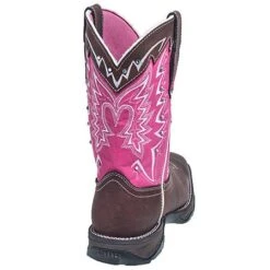Durango Boots: Women's Brown RD3557 Pink Awareness Western Work Boots