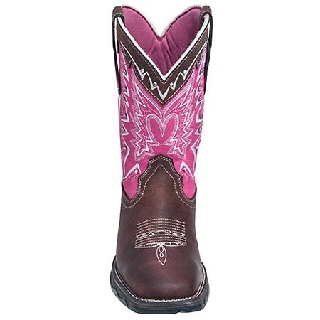 Durango Boots: Women's Brown RD3557 Pink Awareness Western Work Boots 4 Durango Boots: Women's Brown RD3557 Pink Awareness Western Work Boots - Image 2